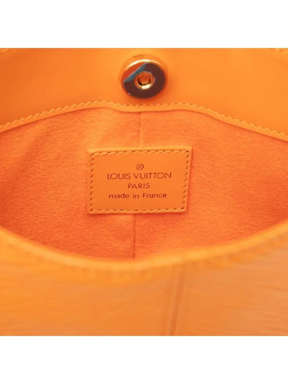 Louis Vuitton Epi Pochette Dumilune Handbag Orange Leather